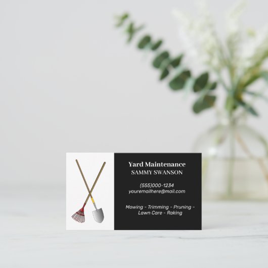 Yard Maintenance Visitenkarte (Stehend Vorderseite)