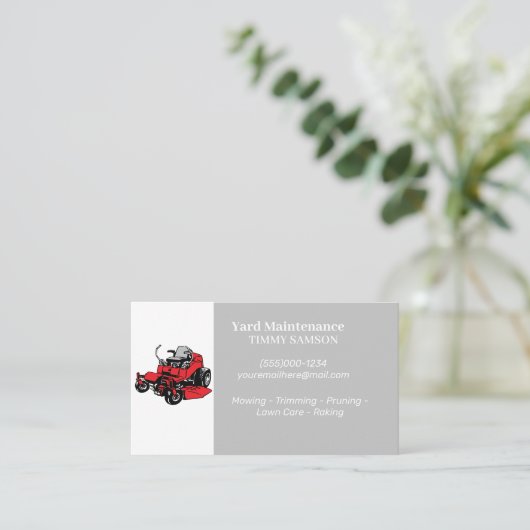 Yard Maintenance Visitenkarte (Stehend Vorderseite)