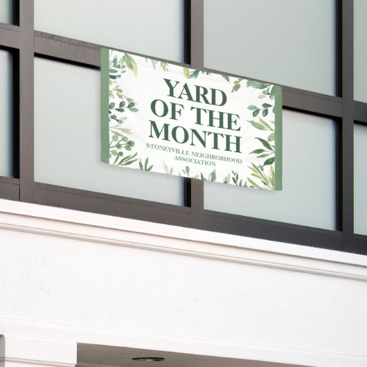 Yard of the Month Club Award Gewinner Custom Banner (Äußeres Gebäude)
