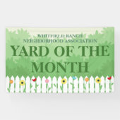 Yard of the Month Sieger Niedlich Garden Zaun Banner (Horizontal)