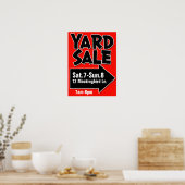 YARD SALE, anpassbares Poster (Küche)
