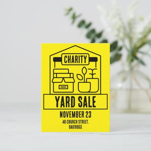 Yard Sale Einladung (Stehend Vorderseite)