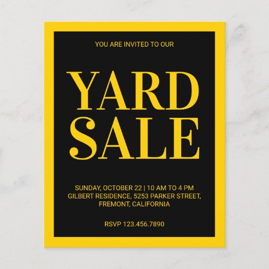 Yard Sale Flyer (Vorderseite)