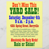 Yard Sale Flyer (Vorne)