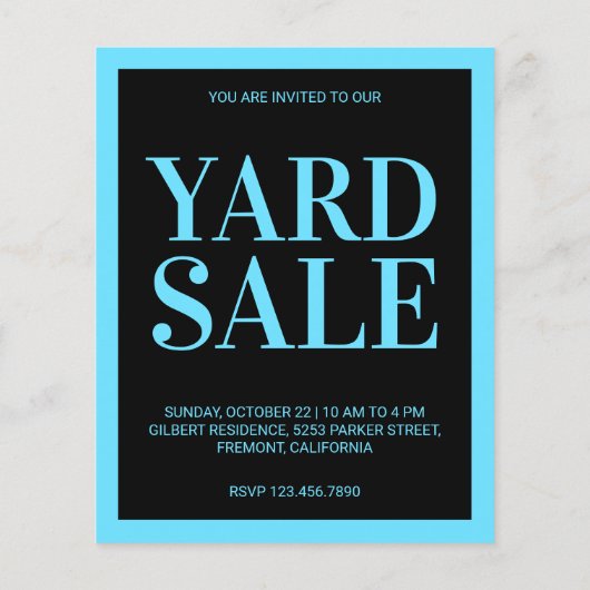 Yard Sale Flyer (Rückseite)