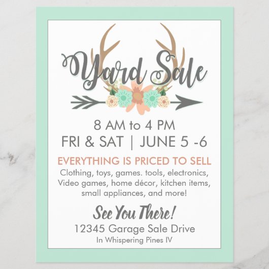 Yard Sale Flyer Template (Vorne)