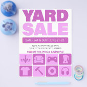 Yard Sale Flyer Template (PINK) (Einzeln)