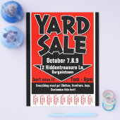 Yard Sale.Garage Sale.Customizable.Tearsheet Flyer (Einzeln)