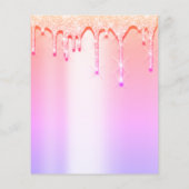 Yard Sale Garage Sale Holographic Pink Ombre Tropf Flyer (Hinten)