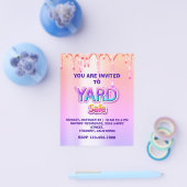 Yard Sale Garage Sale Holographic Pink Ombre Tropf Flyer (Einzeln)