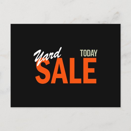 Yard Sale Heute Postkarte (Vorderseite)