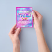Yard Sale Holographic Pink Frame Glitzer Flyer (Gruppe)