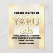 Yard Sale Imitats Gold Selling Glitzer Flyer (Vorne)
