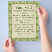 Yard Sale (kann geändert werden) Shades of Green Flyer (Hand)