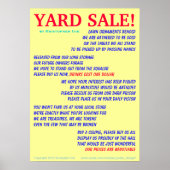 Yard Sale Poem Poster (Vorne)