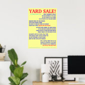Yard Sale Poem Poster (Heimbüro)