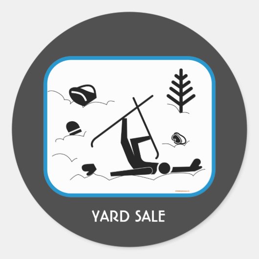 Yard Sale Runder Aufkleber (Vorderseite)