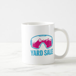 Yard Sale Skifahren Lustiger Retro Skifahrer Berg Kaffeetasse