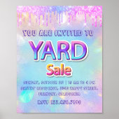 Yard Sale Zuhause Tropfen Holografische Annucement Poster (Vorne)