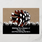 Yard Service Christmas Foil Business Holiday Card Folieneinladung (Vorderseite)