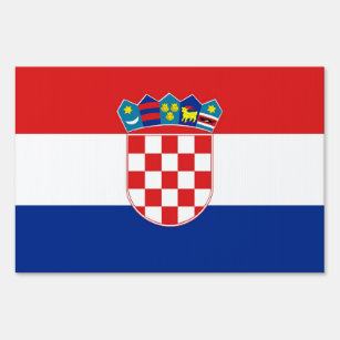 Yard Sign mit der Flagge Kroatiens Schild