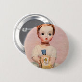 Yardley und Madame Alexander Puppe aus den 50er Ja Button (Vorne & Hinten)