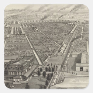 Yards Kansas City auf lager, Kansas City, Kansas Quadratischer Aufkleber