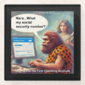 Yarg’s First Login: Banking Like a Caveman Glasuntersetzer (Vorderseite)