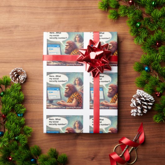 Yargs erster Login: Bankgeschäfte wie ein Höhlenme Geschenkpapier (Feiertagsgeschenk)