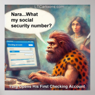Yargs erster Login: Bankgeschäfte wie ein Höhlenme Poster