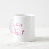 Yarn Addict Typografie Kaffeetasse (Vorderseite Links)
