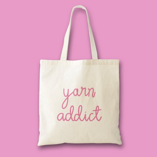 Yarn Addict Typografie Tragetasche