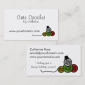 Yarn Ball Snowman Christmas Knit Crochet Business Visitenkarte (Vorne/Hinten)