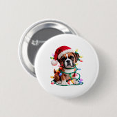 Yarn Boxer Dog Sewing Knitting Crocheting Christma Button (Vorne & Hinten)