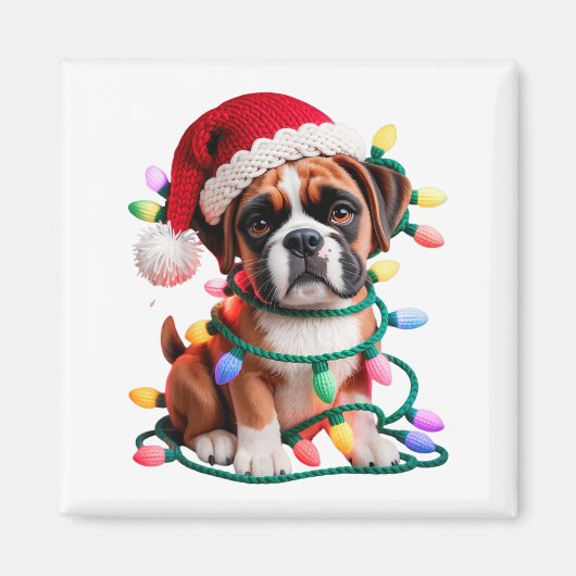 Yarn Boxer Dog Sewing Knitting Crocheting Christma Magnet (Vorne)