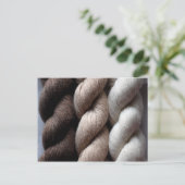 Yarn Brown Beige Cream Colored Alpaca Postkarte (Stehend Vorderseite)