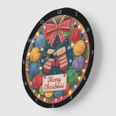 Yarn Christmas Große Wanduhr (Winkel)