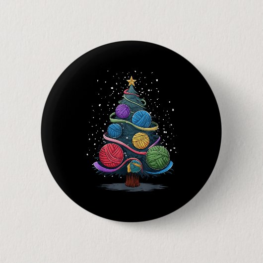 Yarn Christmas Tree Button (Vorderseite)