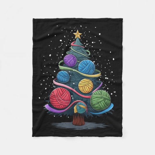 Yarn Christmas Tree Fleecedecke (Vorderseite)