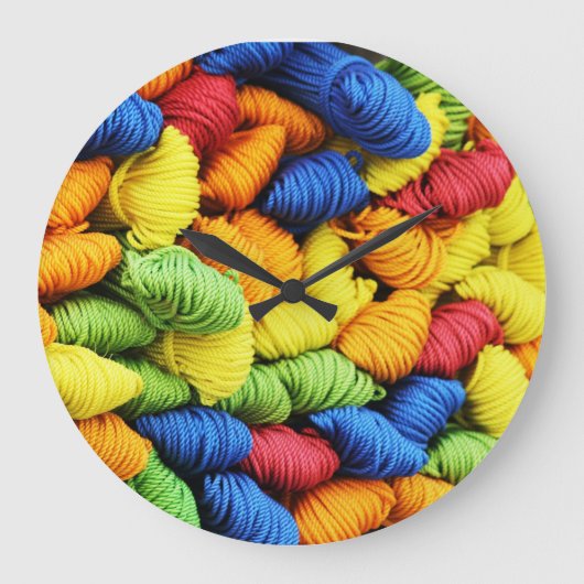 Yarn Clock Große Wanduhr (Vorderseite)