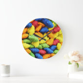Yarn Clock Große Wanduhr (Zuhause)