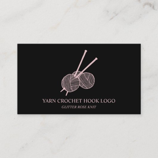 Yarn Crochet Hook Visitenkarte (Vorderseite)