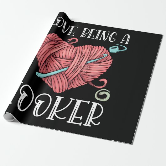 Yarn Crocheting Knitting Day Geschenkpapier (Ungerollt)