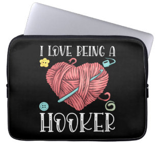 Yarn Crocheting Knitting Day Laptopschutzhülle