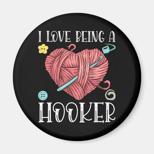 Yarn Crocheting Knitting Day Magnet (Vorne)