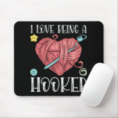Yarn Crocheting Knitting Day Mousepad (Mit Mouse)
