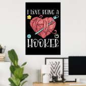 Yarn Crocheting Knitting Day Poster (Heimbüro)