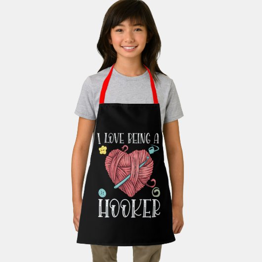 Yarn Crocheting Knitting Day Schürze (Insitu)