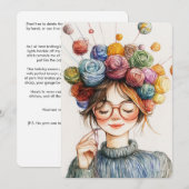 Yarn Crown Knitters Friedliches Weihnachtswerk Feiertagskarte (Vorne/Hinten)