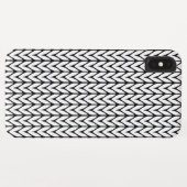 Yarn Design Chevrons Strick Style auf Black Case-Mate iPhone Hülle (Rückseite (Horizontal))